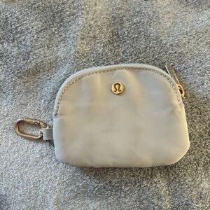 lululemon athletica grey wallet pouch